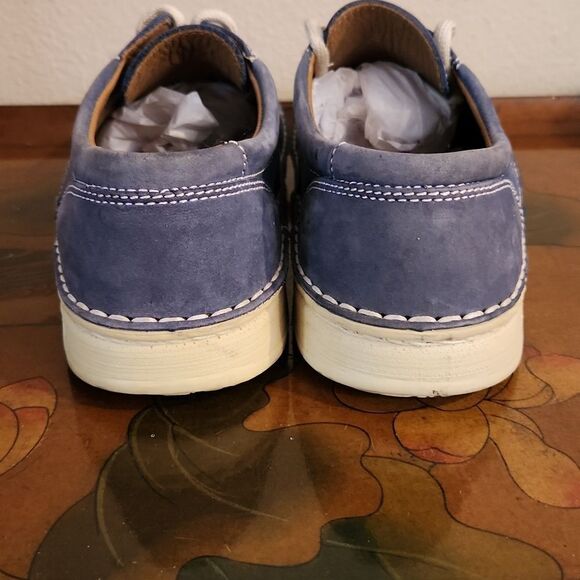 Birkenstock Bodega Woven Leather Laced Shoes L9 M7 - Picture 7 of 10